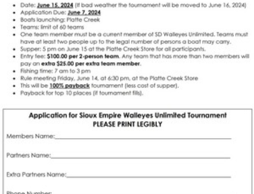 2024 Sioux Empire Walleyes Unlimited Fishing Tournament
